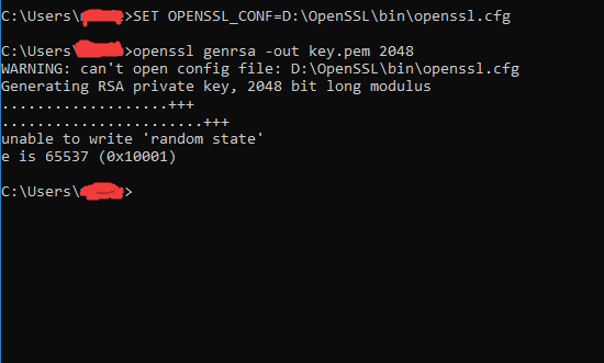 Openssl Generate Key Unable To Write Random State
